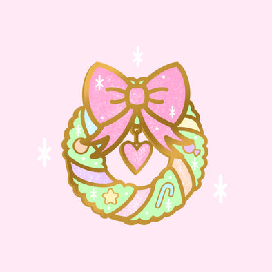 Wreath Enamel Pin