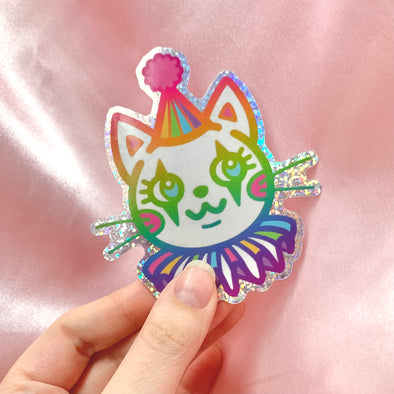 Clown Cat Sticker