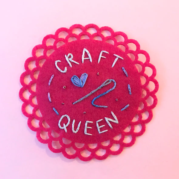 Craft Queen Embroidered Patch