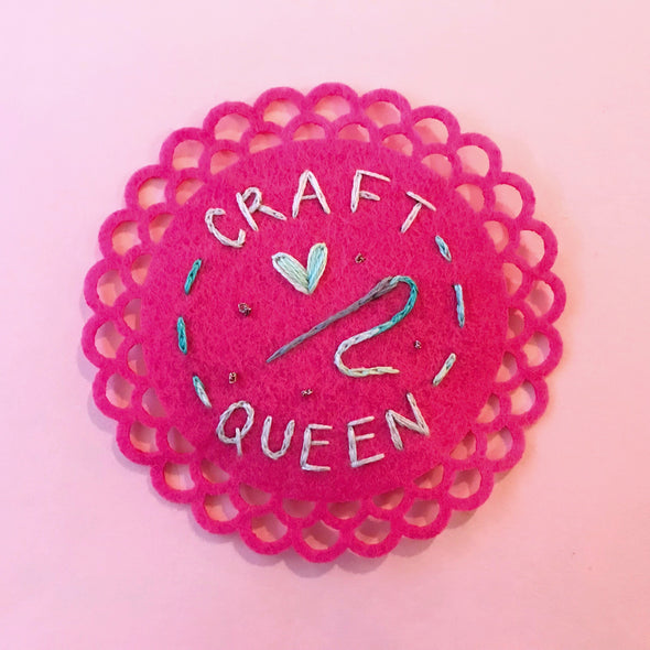 Craft Queen Embroidered Patch