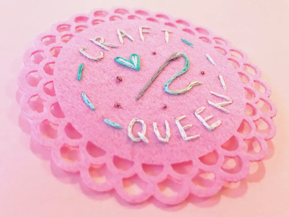 Craft Queen Embroidered Patch