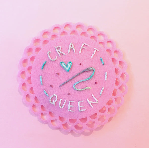 Craft Queen Embroidered Patch