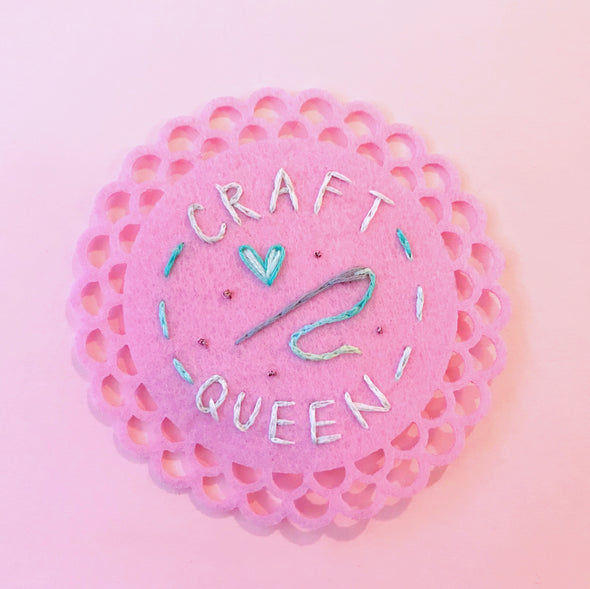 Craft Queen Embroidered Patch