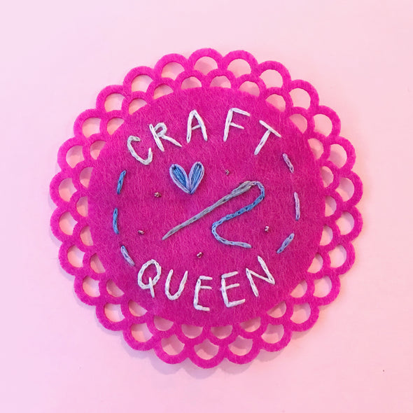 Craft Queen Embroidered Patch