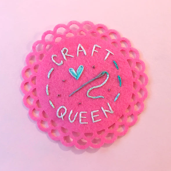 Craft Queen Embroidered Patch