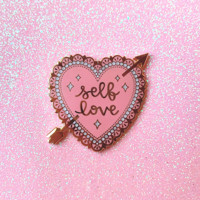 Self Love Valentine Heart Enamel Pin