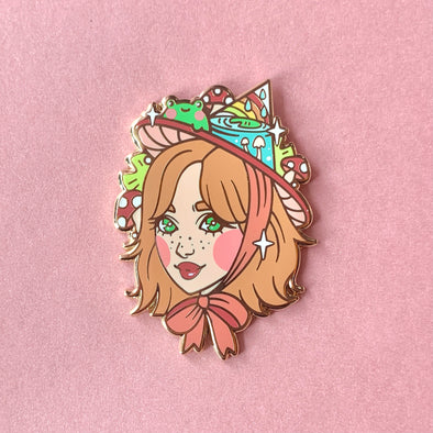 Springtime Witch Enamel Pin