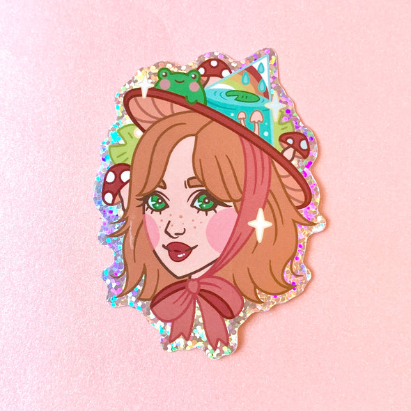 Springtime Witch Sticker