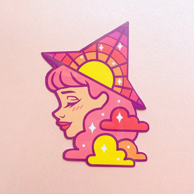 Sunset Witch Sticker