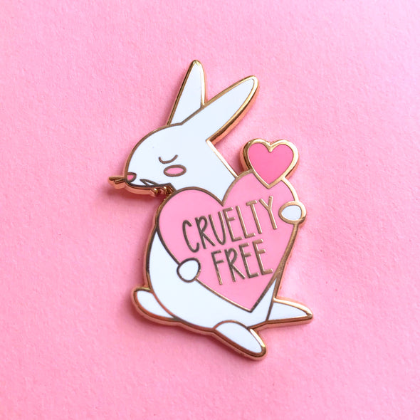 Cruelty Free Bunny Enamel Pin