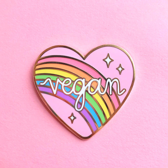 Vegan Rainbow Enamel Pin