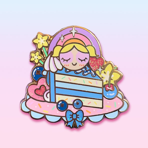 Bubbles' Cake Enamel Pin