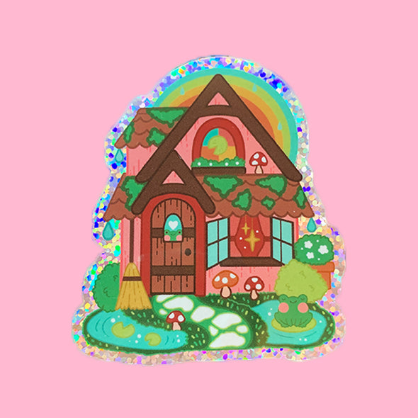 Springtime Cottage Sticker