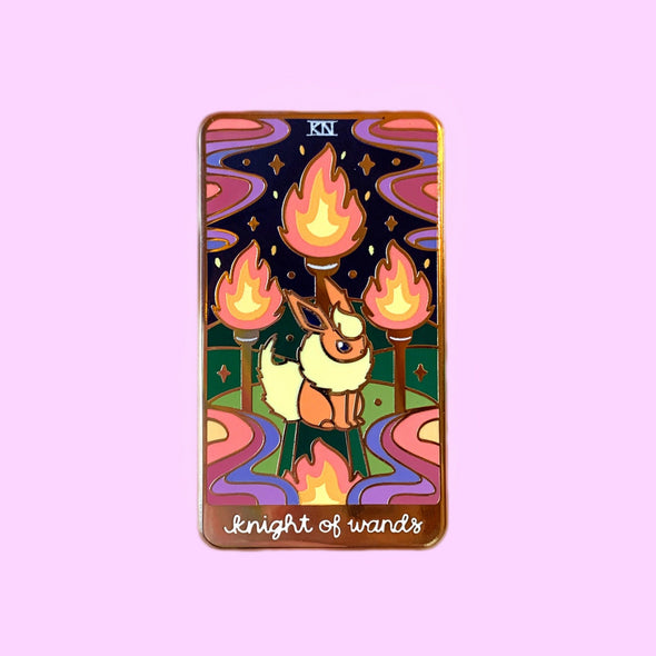 Flareon Tarot Card Enamel Pin