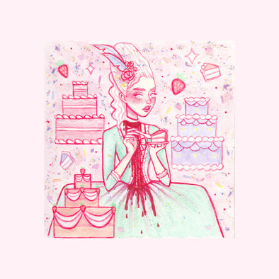 Marie Antoinette Glitter Print