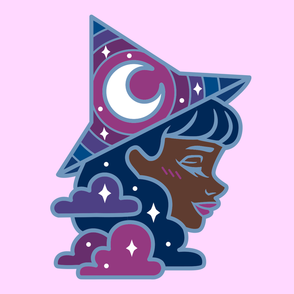 Midnight Witch Sticker